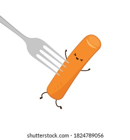 Tteokbokki noodle vector. Tteokbokki character design. Spicy rice cake