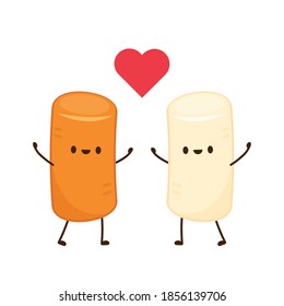 Tteokbokki noodle vector. Tteokbokki character design. Spicy rice cake.