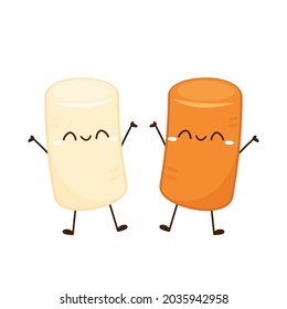 Tteokbokki noodle vector. Tteokbokki character design. Spicy rice cake.