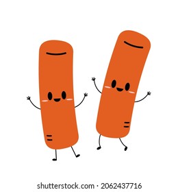 Tteokbokki noodle vector. Tteokbokki character design. Spicy rice cake.