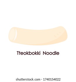 Tteokbokki Noodle vector. korean food. Spicy rice cake
