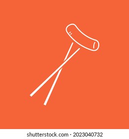 Tteokbokki Noodle vector. Korean food. Spicy rice cake. Tteokbokki logo design.