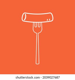 Tteokbokki Noodle vector. Korean food. Spicy rice cake. Tteokbokki logo design.