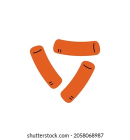 Tteokbokki Noodle vector. Korean food. Spicy rice cake. Tteokbokki logo design.