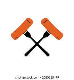 Tteokbokki Noodle vector. Korean food. Spicy rice cake. Tteokbokki logo design.