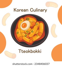 Tteokbokki : una de las especialidades coreanas, alargadas en forma de luna y hechas de masa de harina de arroz cocida con especias de gochujang, tiene una mezcla de sabores picantes y dulces