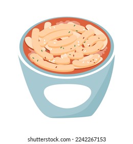 tteokbokki or topokki rice cake stick popular korean street food