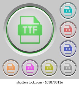 TTF file format color icons on sunk push buttons