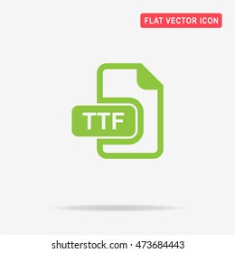 Ttf icon. Vector concept illustration for design.