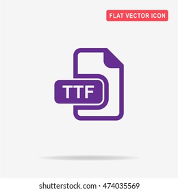 Ttf icon. Vector concept illustration for design.