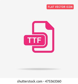Ttf icon. Vector concept illustration for design.