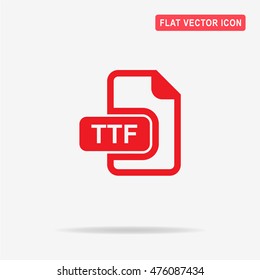 Ttf icon. Vector concept illustration for design.