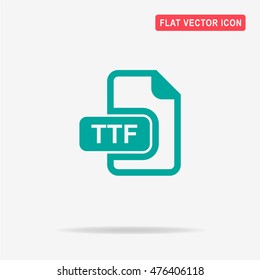 Ttf icon. Vector concept illustration for design.