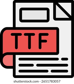 Línea TTF llena de diseño de iconos