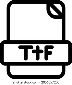 Diseño de iconos de vector de esquema Ttf 
