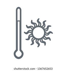 Tthermometer icon. Flat Vector illustration
