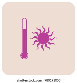 Tthermometer icon. Flat Vector illustration
