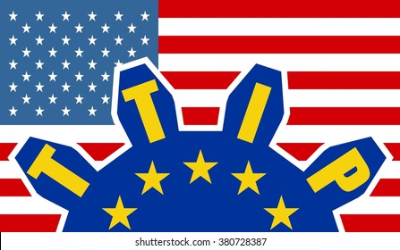 TTIP - Transatlantic Trade and Investment Partnership. Europe and USA association 