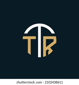 TTR Unique abstract geometric vector logo design