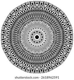 ttractive and simple floral henna or mehndi style mandala design. Design for coloring book, lace, swirl, henna, tattoo, logo, frame, card, pattern, background and  wallpaper. 