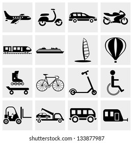 Ttransportation icon set