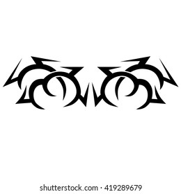 TTribal tattoo vector designs sketch. Simple logo. Designer isolated element for ideas decorating the body of women, men and girls arm, leg and other body parts on white background.