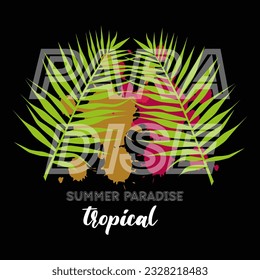 Ttropical summer paradise logo,symbol illustration vector design