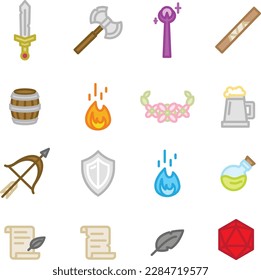 TTRPG Dungeons and Dragons Fantasy Icons