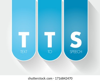 TTS - Akronym Text-zu-Sprache, Technologiebegriff-Hintergrund