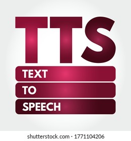 TTS - Akronym Text-zu-Sprache, Technologiebegriff-Hintergrund