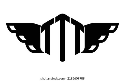 Ttt Threeletter Butterfly Iconic Logo Design Stock Vector (royalty Free 