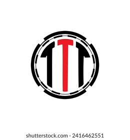 TTT Dreieck Buchstaben Logo Design mit Dreieck Form. TTT Dreieck Logo Design Monogramm. TTT Dreieck-Vektorlogo-Vorlage mit roter Farbe. TTT Dreieckslogo Einfach, elegant und luxuriös.