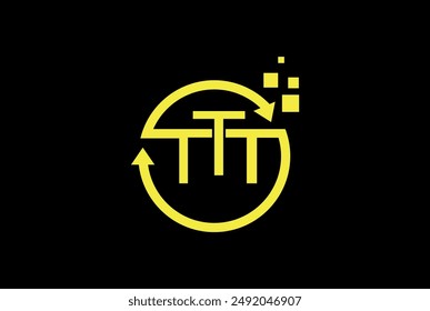 TTT, TT, T initial logo template vector.	