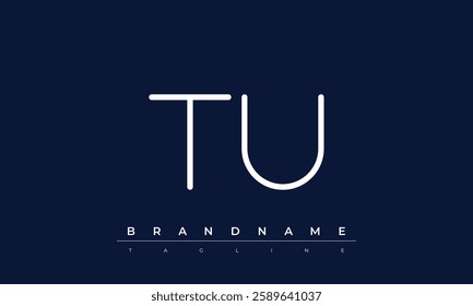 TU Abstract letter logo. This logo icon incorporate with abstract shape in the creative way