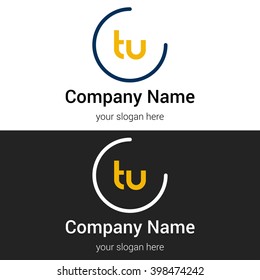  TU business logo icon design template elements. Vector color sign.