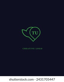 TU green logo Design. TU Vector logo design for business.