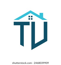 TU House Logo Design Template. Letter TU Logo for Real Estate, Construction or any House Related Business