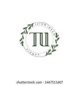 TU Initial beauty floral logo template