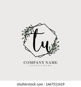 TU Initial beauty floral logo template