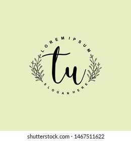 TU Initial beauty floral logo template