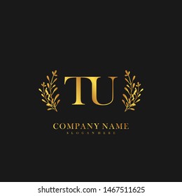 TU Initial beauty floral logo template