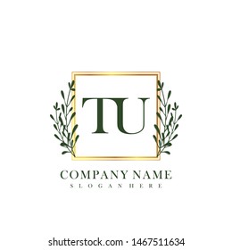 TU Initial beauty floral logo template