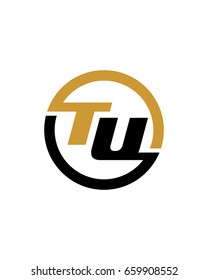 TU initial circle logo template vector