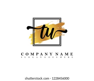 TU Initial handwriting logo concept