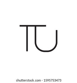 TU initial letter logo template vector icon design