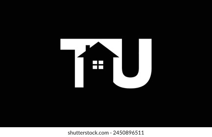 TU Initial Letter in Real Estate Logo concept. UT Initial Letter in Real Estate Logo concept