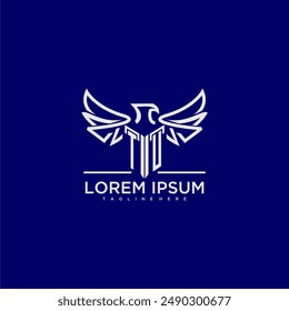 TU Initial Monogram für Business-Logo mit Eagle Bild