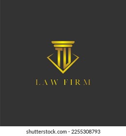 TU initial monogram logo for lawfirm with creative polygon design