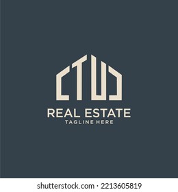 TU initial monogram logo for real estate design