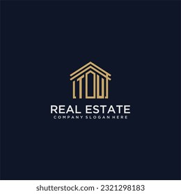 TU initial monogram logo for real estate design